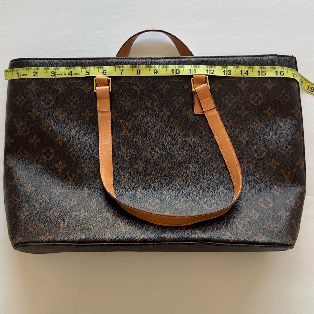 Authentic LOUIS VUITTON Vintage Luco Tote Bag Monogram Brown Logo LV - Picture 9 of 14